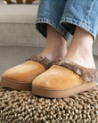 Zapatillas de casa Mujer tacón plataforma Camel