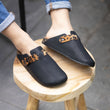 Mules Sabots Femme Noir Léopard