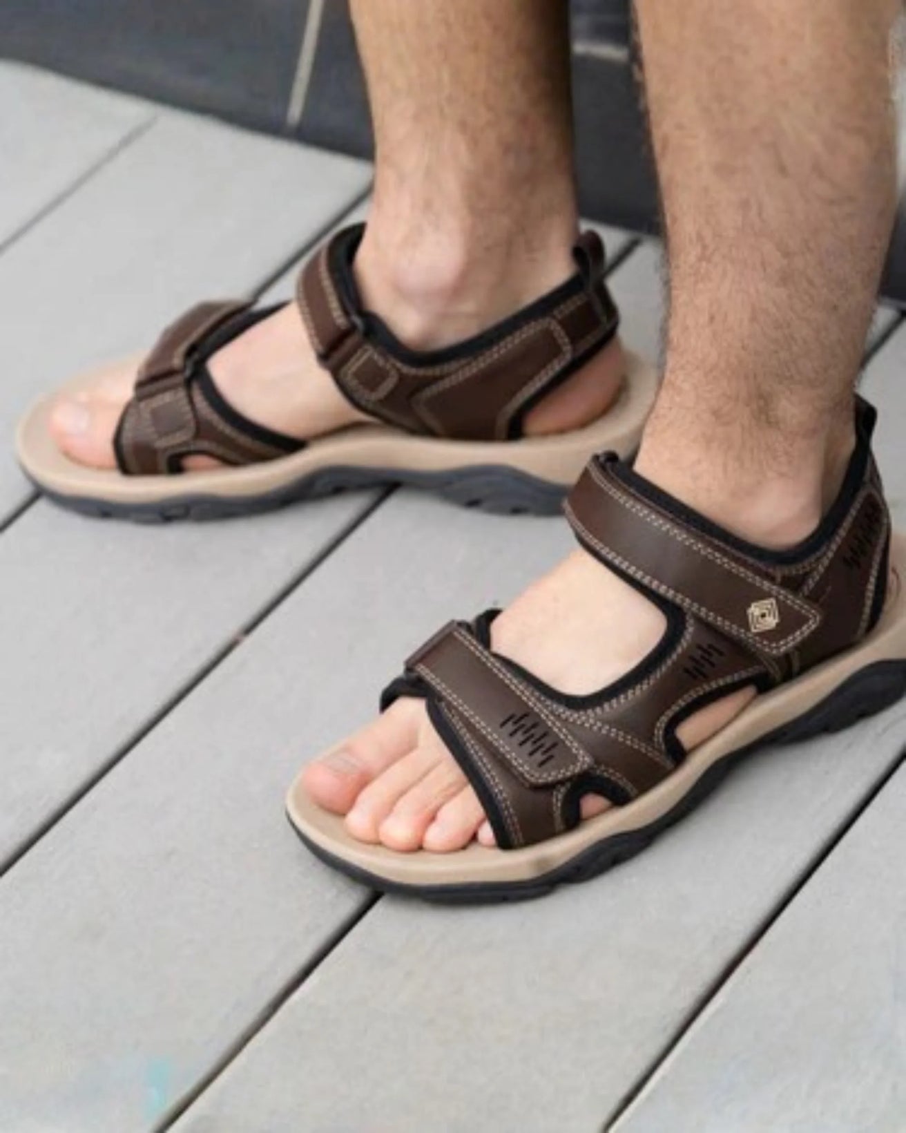 Sandales Homme Sport Marron