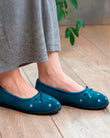 Mujer Zapatillas de casa Pato azul flores