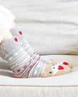 Chaussettes fourrées Femme Jacquard gris