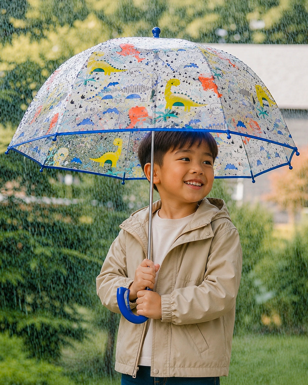Parapluie Enfant transparent PVC/Dinosaure - Isotoner