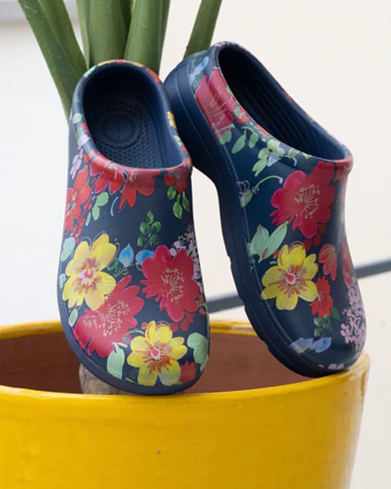Sabots de jardin Femme Fleur Marine