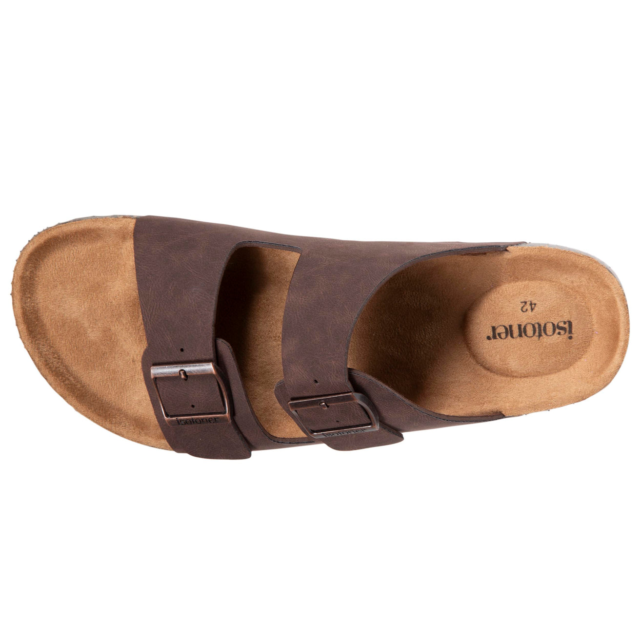 Mules sandales Homme double bride Chocolat