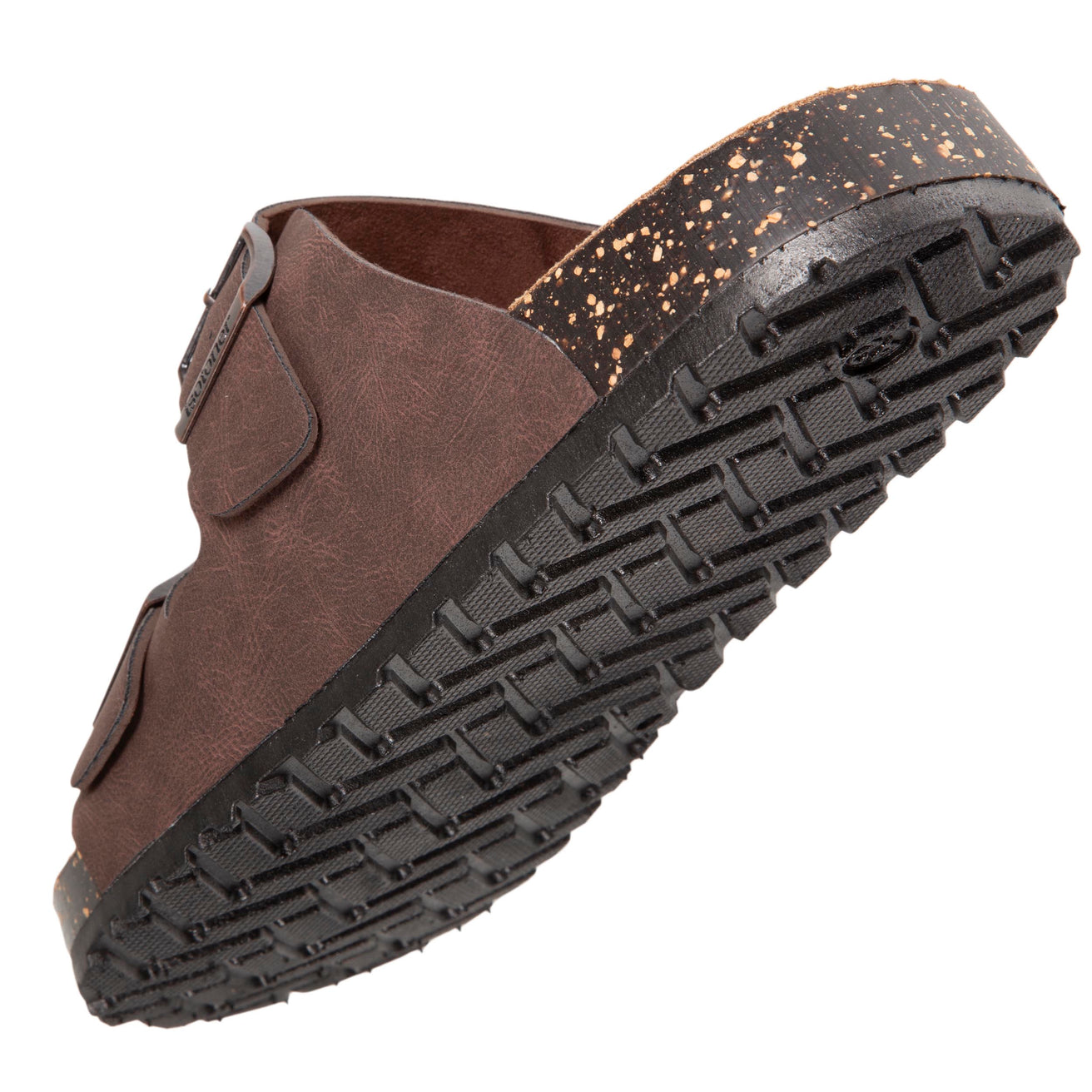 Mules sandales Homme double bride Chocolat