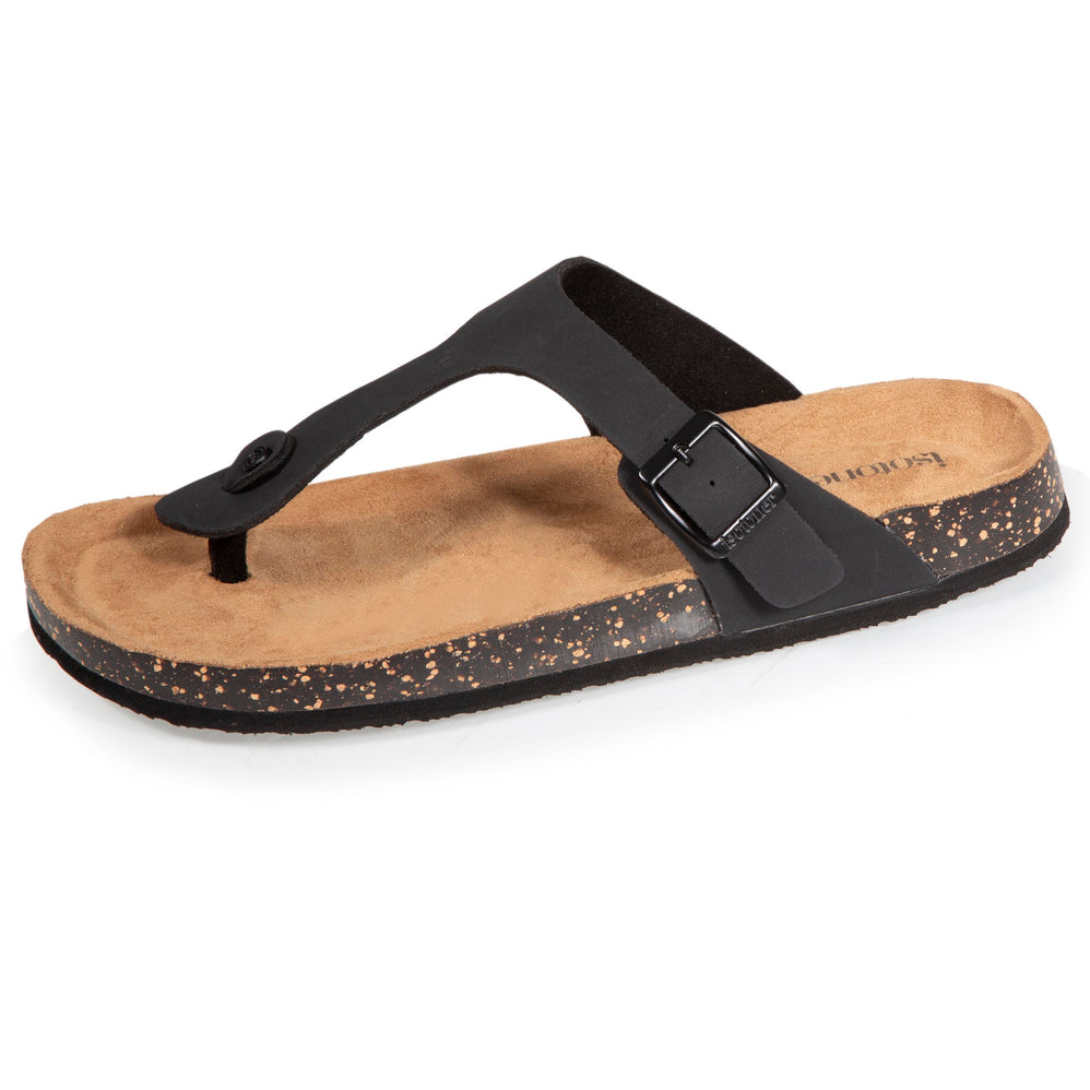 Mules chanclas Mujer Correa Negro - Isotoner