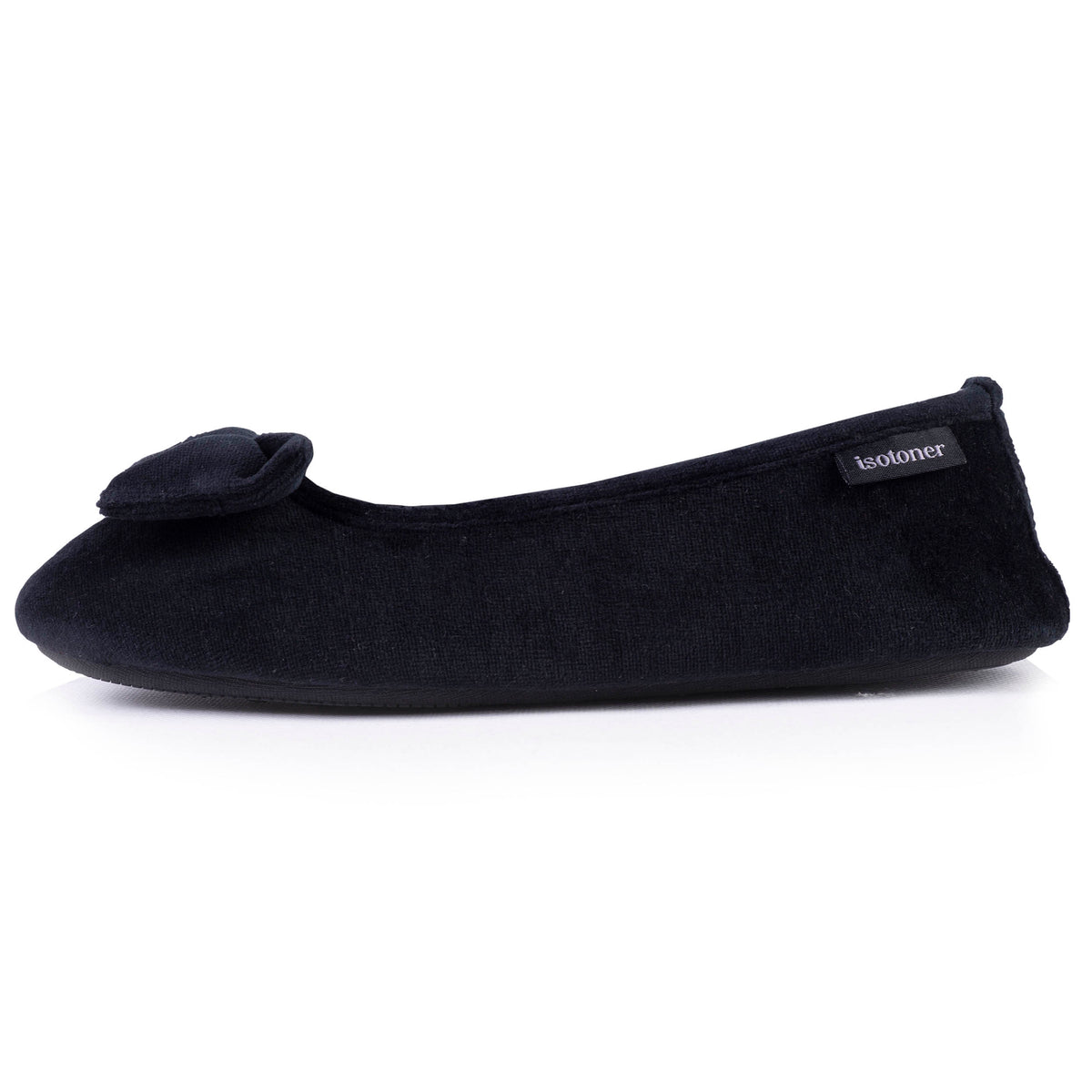 Chaussons ballerines Femme Velours Noir