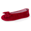 Chaussons ballerines grand nœud Femme Vert d'eau bordeaux - Isotoner