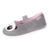 Chaussons ballerines Enfant Rose Chat gris Isotoner