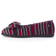 Chaussons ballerines Femme Nœud Rayures