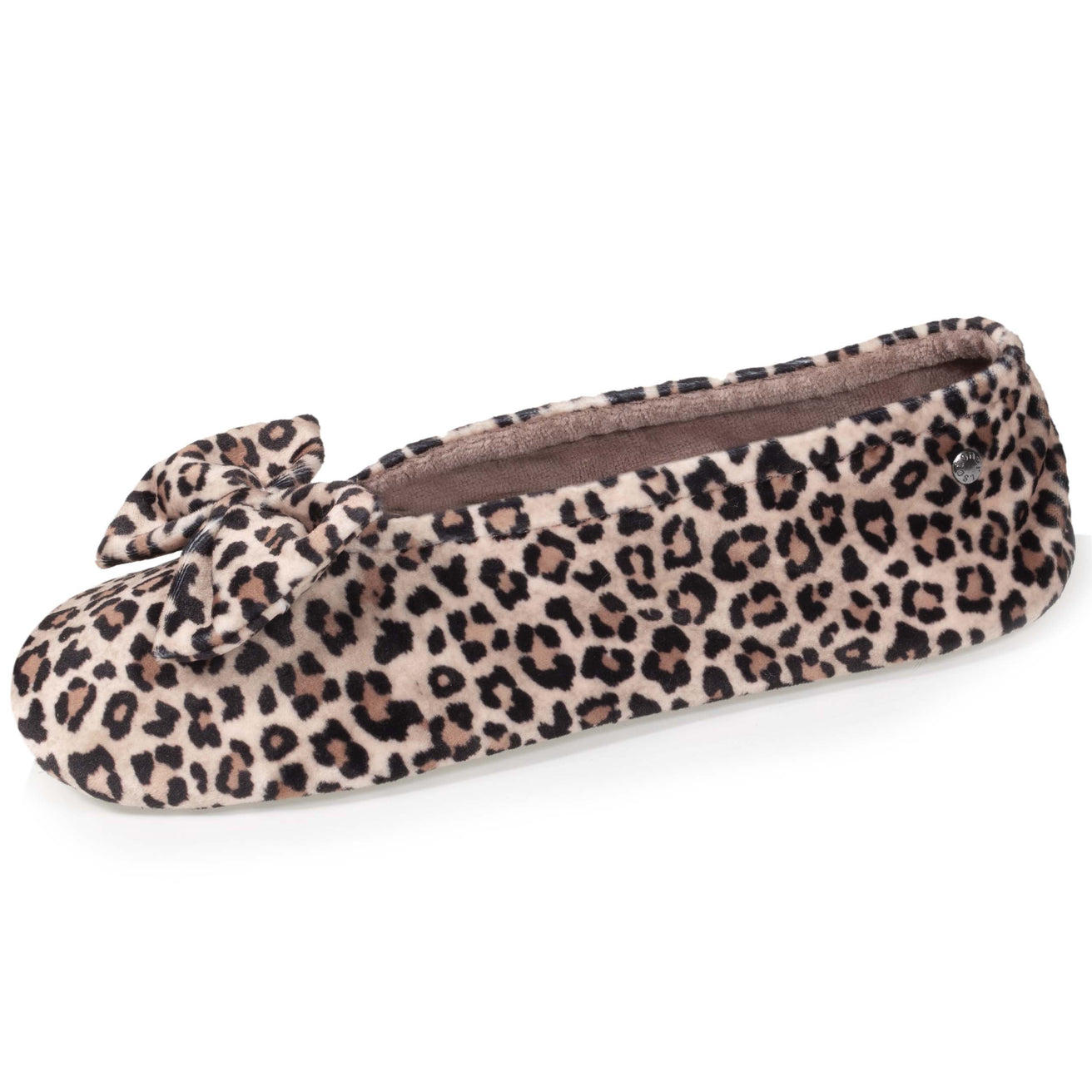 Chaussons ballerines Femme Grand Nœud Panthère