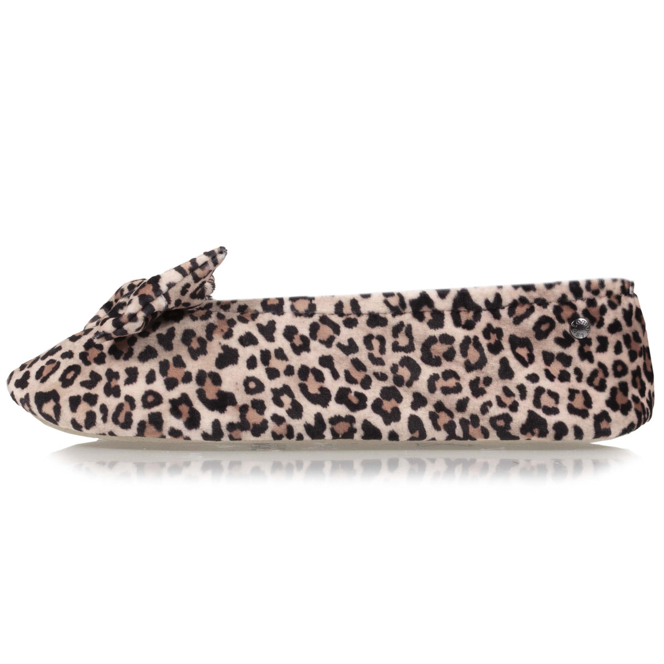 Chaussons ballerines Femme Grand Nœud Panthère