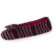 Chaussons ballerines Femme Grand Nœud Rayures rosées