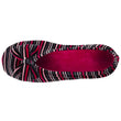 Chaussons ballerines Femme Grand Nœud Rayures rosées