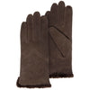 Gants Femme tactiles cuir velours Noir marron - Isotoner