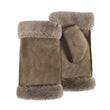 Mitaines Femme bord imitation fourrure Olive