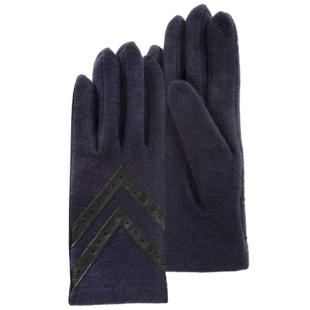 Gants Femme tactiles laine Marine - Isotoner