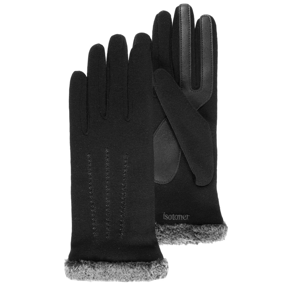 Gants Femme tactiles tissu doux Noir - Isotoner