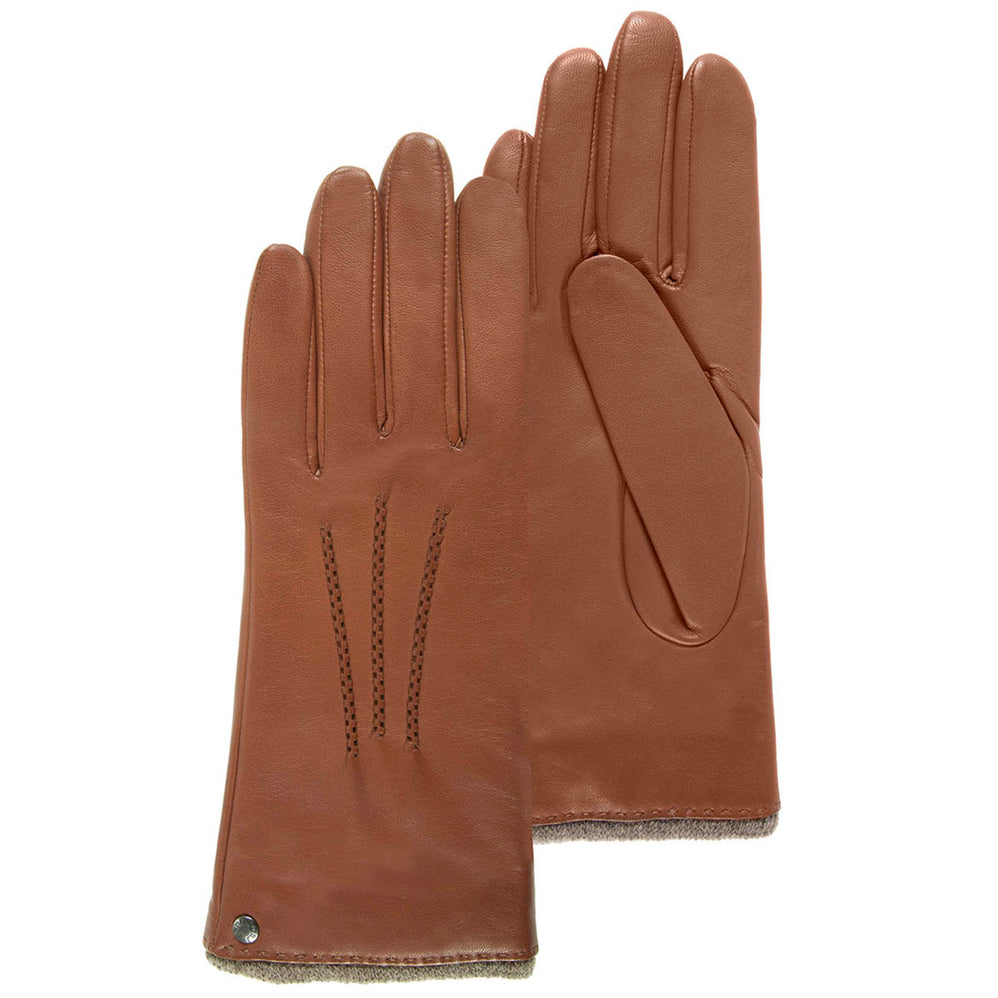 Gants Femme cuir chaud Cognac - Isotoner