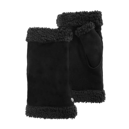 Mitaines Femme en cuir et imitation fourrure Noir - Isotoner