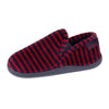 Chaussons mocassins Enfant Marine Lion rayures Isotoner