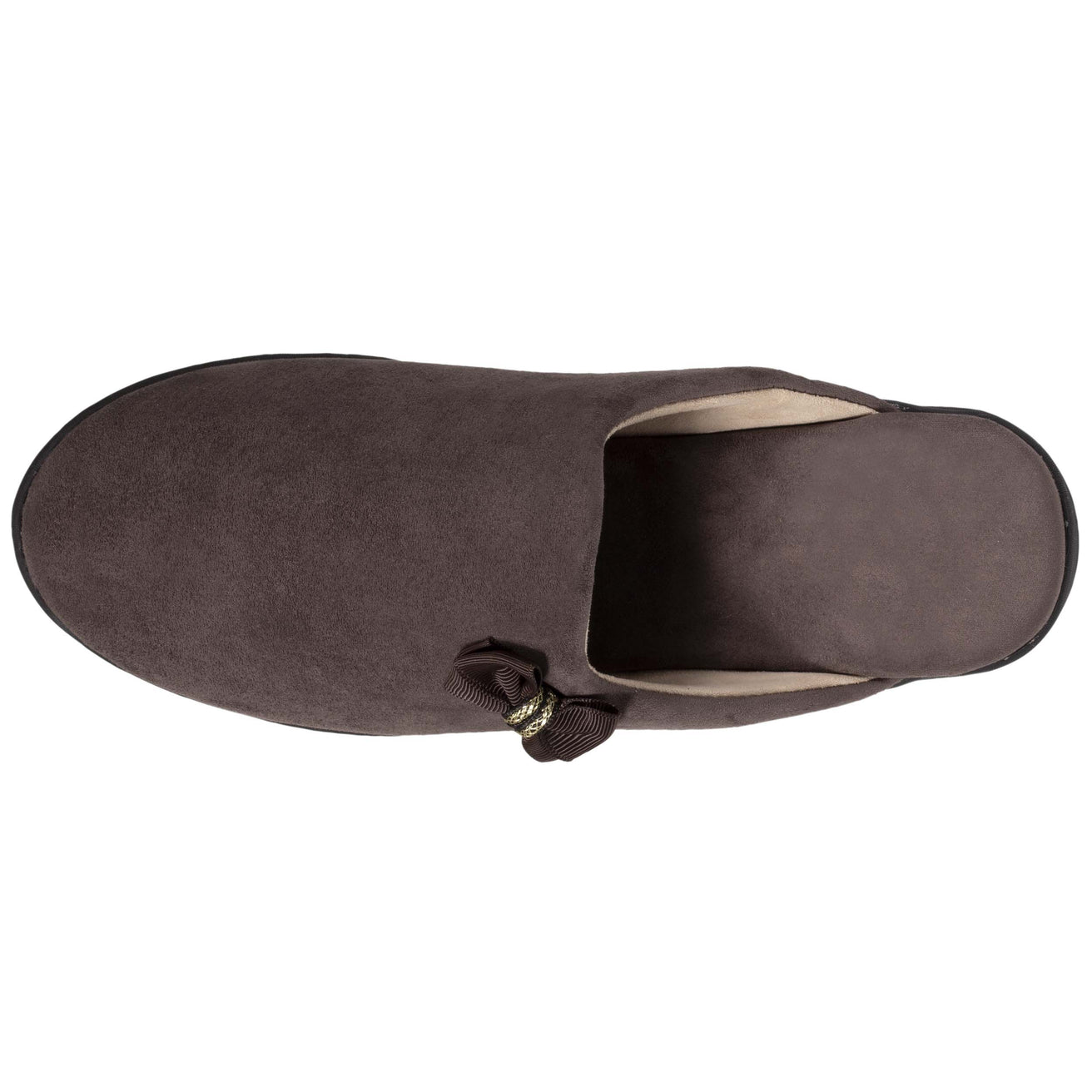 Chaussons mules Femme Talon Nœud Taupe