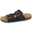 Mules sandales Femme double bride Noir