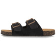 Mules sandales Femme double bride Noir