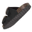 Mules sandales Femme double bride Noir