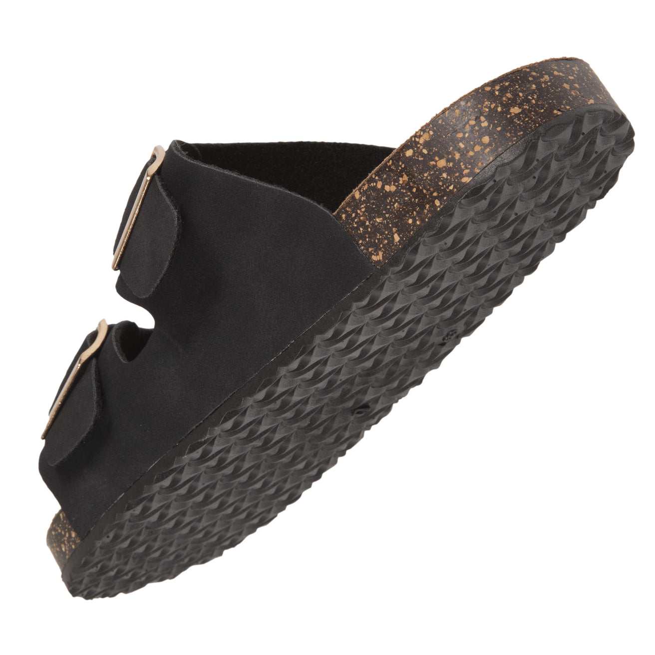 Mules sandales Femme double bride Noir