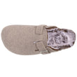 Chaussons sabots Femme Feutrine Taupe Chiné
