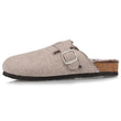 Chaussons sabots Femme Feutrine Taupe Chiné