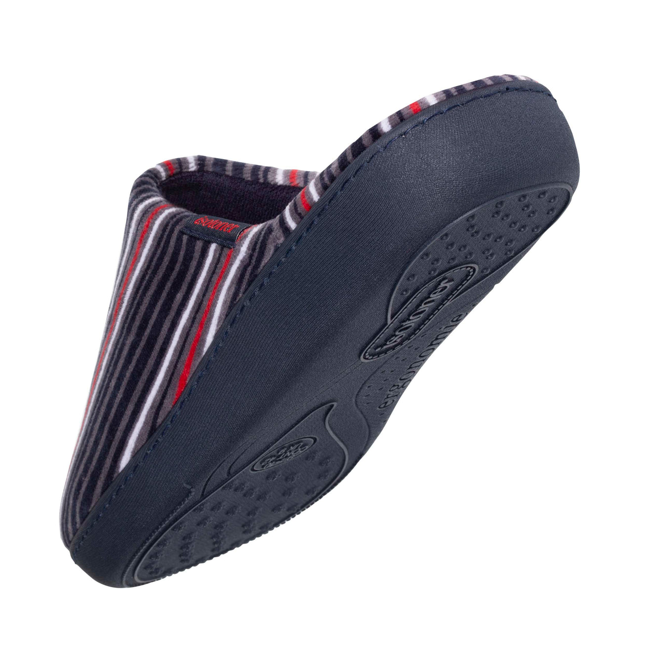 Chaussons mules Homme Rayures bleues