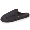 Chaussons mules Homme Gris tartan - Isotoner