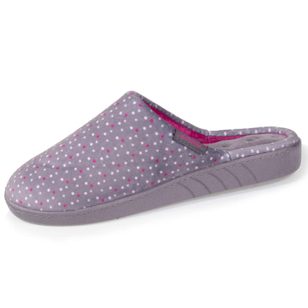 Chaussons mules Femme Pois Violet - Isotoner