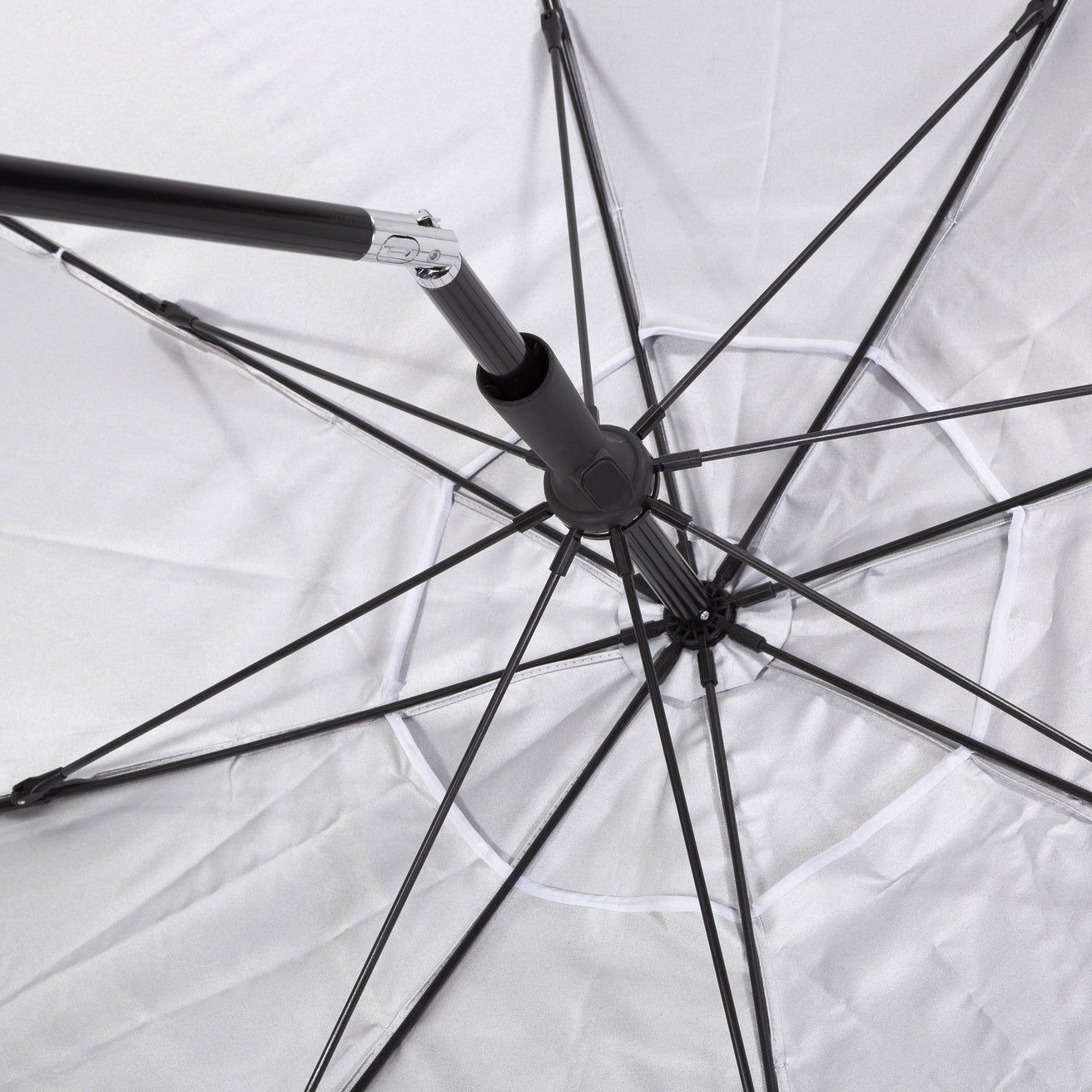Parasol de plage Gris/Blanc