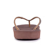 Tongs Femme tige ornements Marron