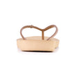 Tongs Femme tige paillettes Beige