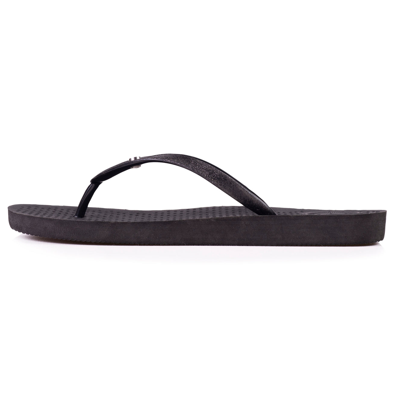 Tongs Femme tige paillettes Noir