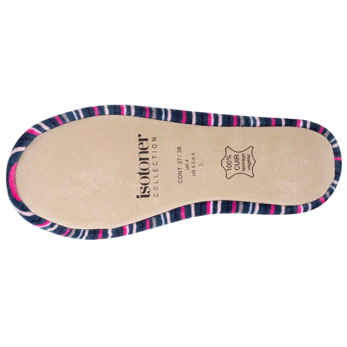 Chaussons ballerines Femme Rayures Bleues