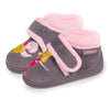 Chaussons bottillons velcro Enfant Marine Tortue gris foncé Isotoner