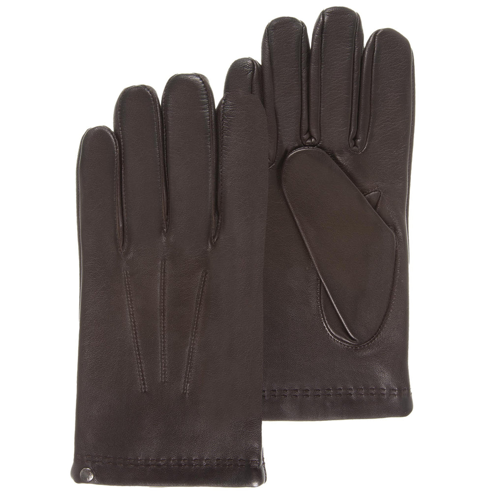Gants Homme cuir/cachemire et soie Marron - Isotoner