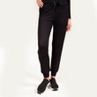 Pantalón jogger Mujer malla acanalado Negro