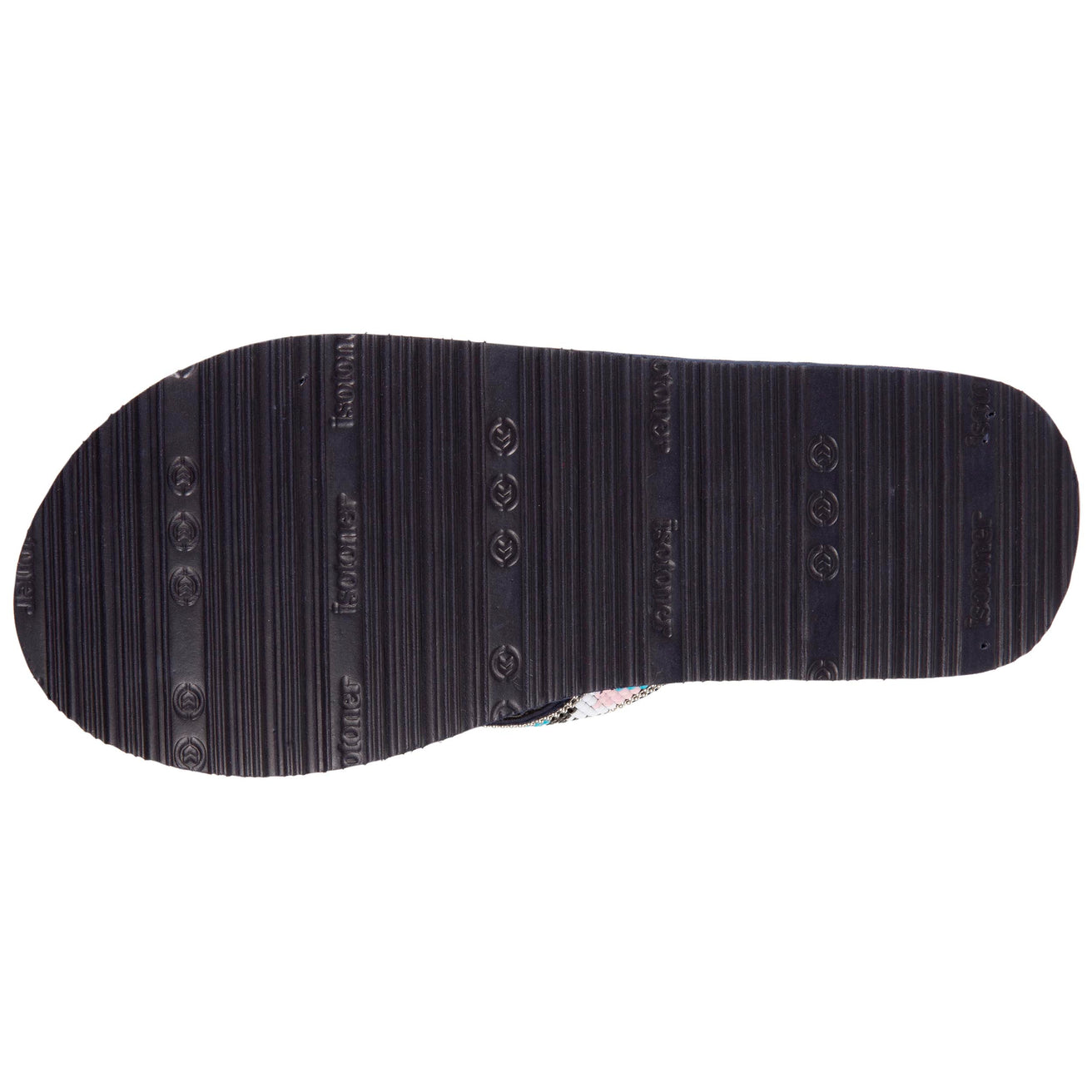 Tongs Femme unie à perles yoga confort Marine